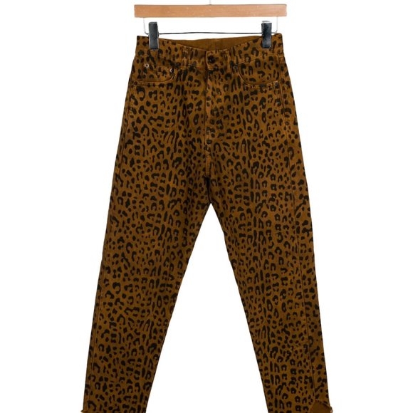SAINT LAURENT LEOPARD JEANS - Picture 1 of 2